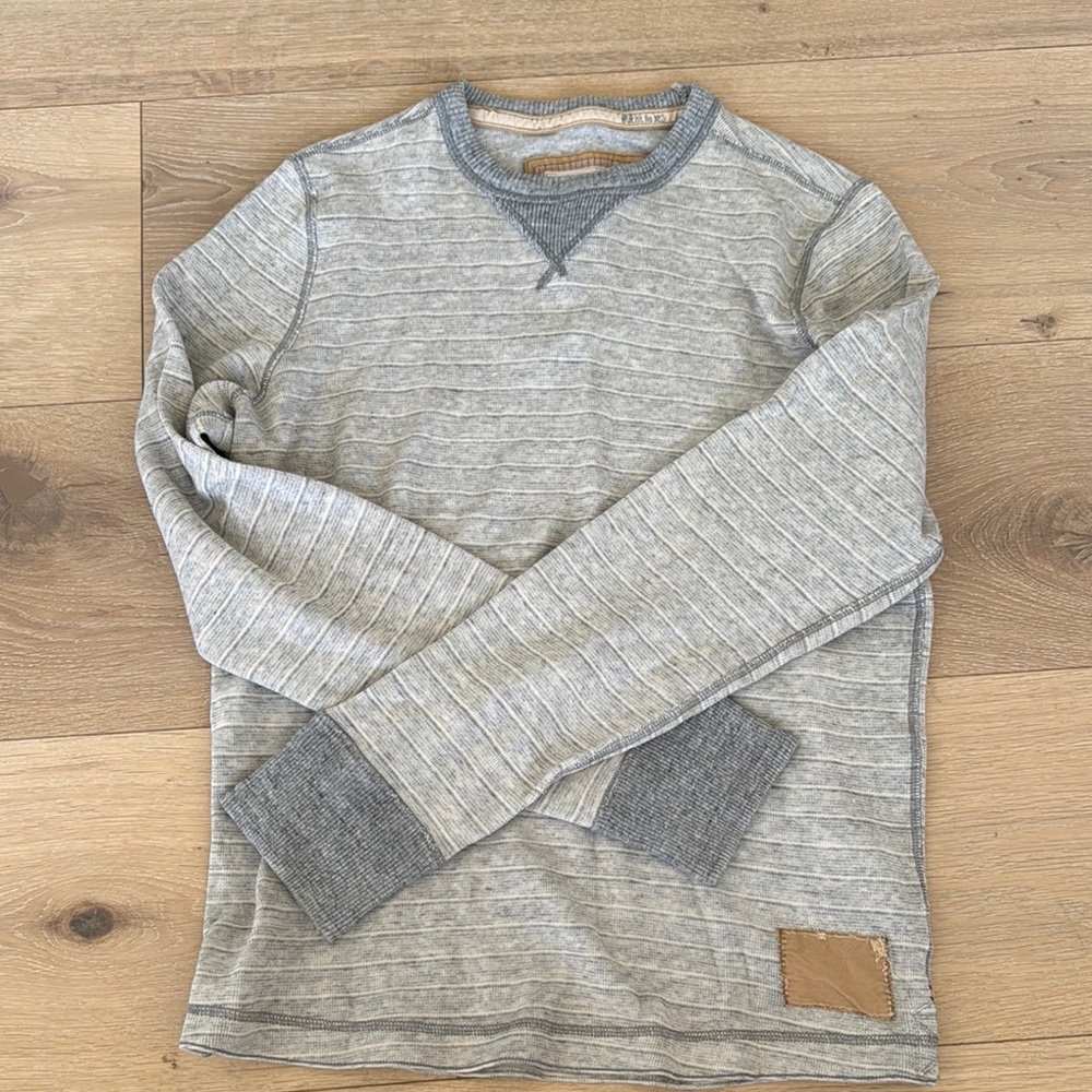 Men's Gray Striped Sweater